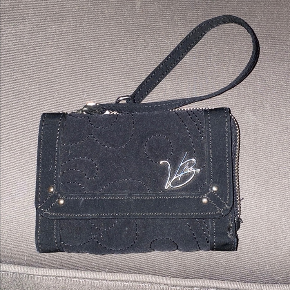 Vera Bradley black fold wristlet
